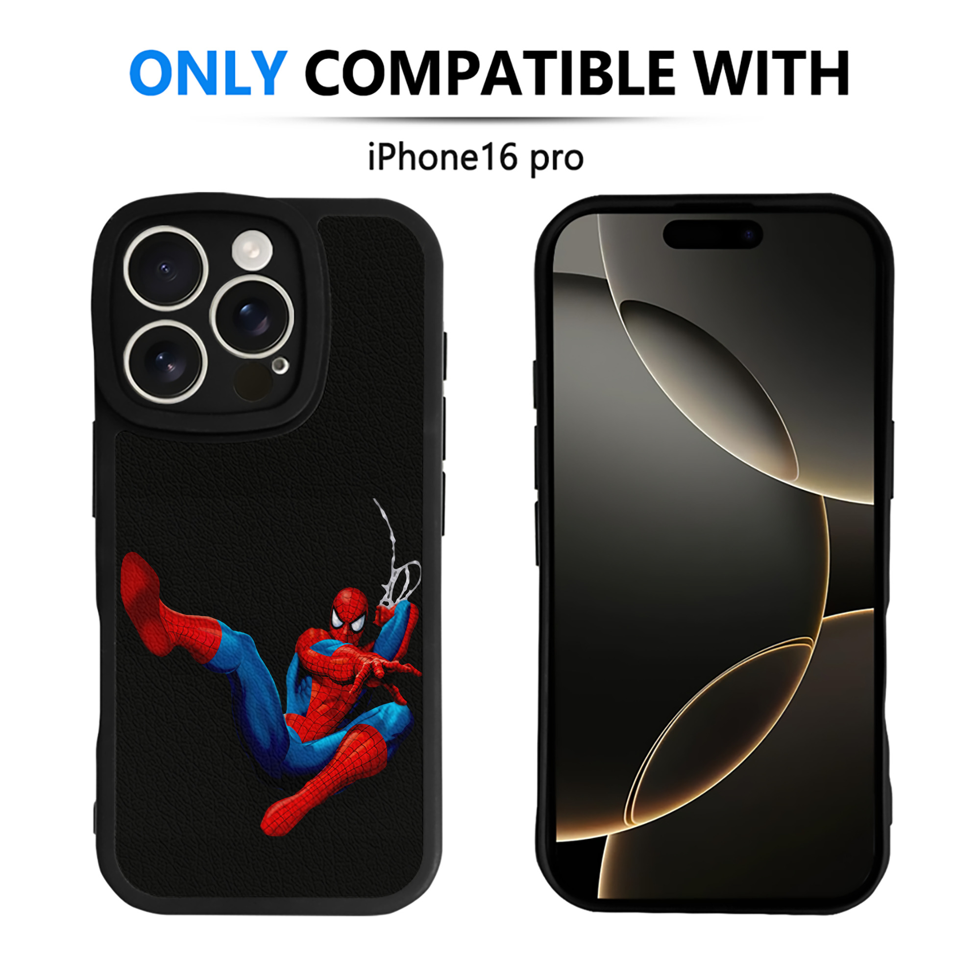 Spider Man スパイダーマン 【iPhone 16シリーズ対応】シリコンスマホケース（レザー調） 材質：シリコン